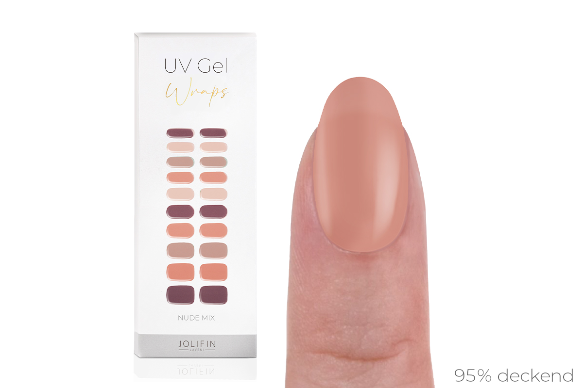 Jolifin LAVENI UV gel wraps - nude mix