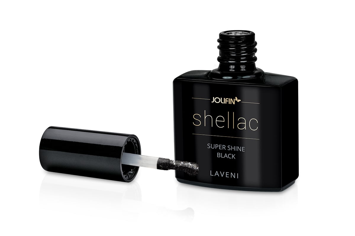 Jolifin LAVENI Shellac - super shine black 10ml