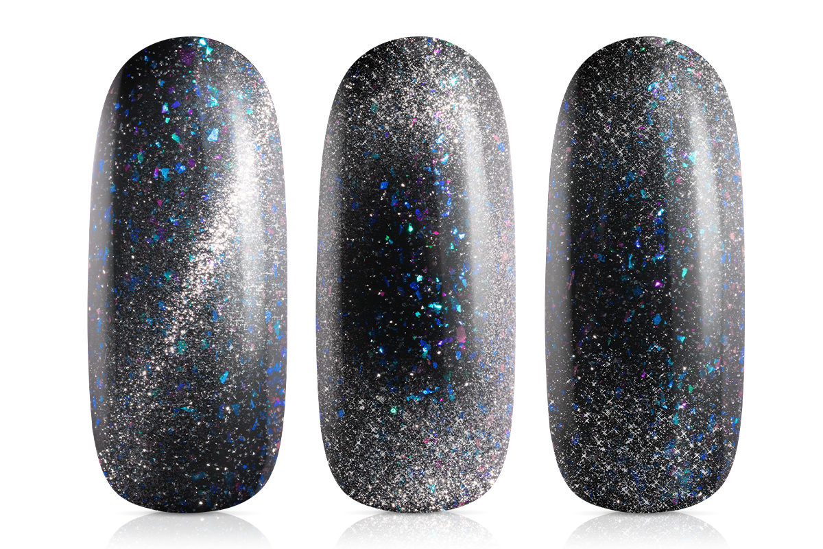 Jolifin LAVENI Shellac - Cat-Eye 9D FlashOn mystic silver 10ml 