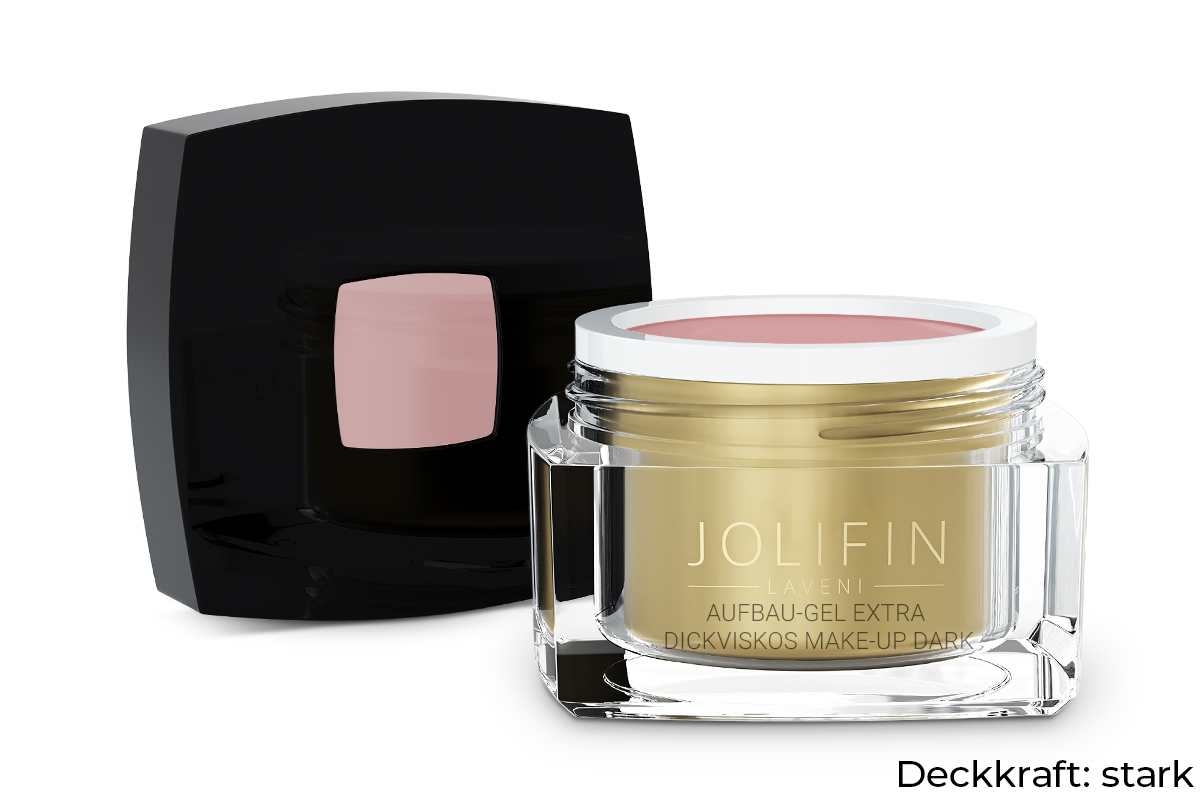 Jolifin LAVENI - Aufbau-Gel extra dickviskos make-up dark 30ml