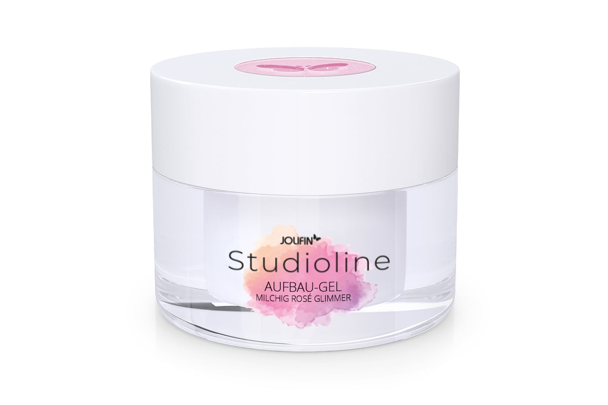 Jolifin Studioline - Aufbau-Gel milchig rosé Glimmer 5ml