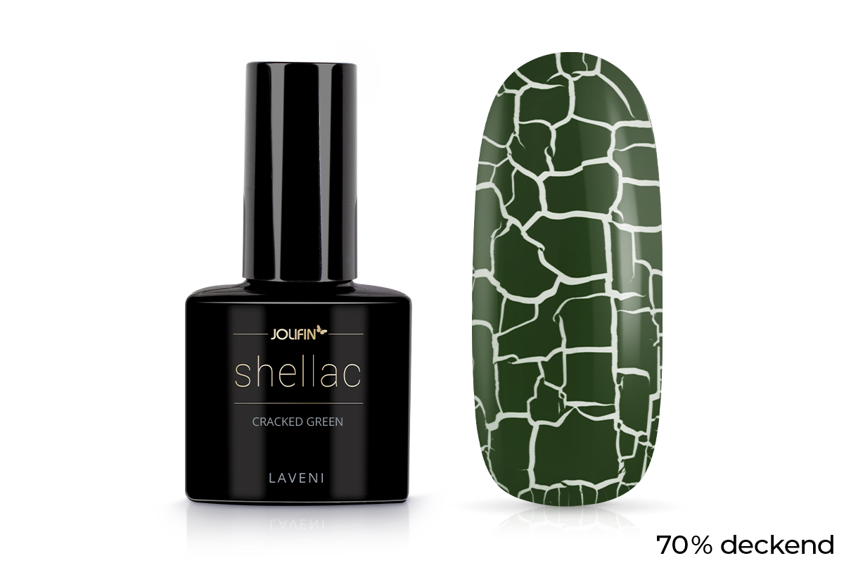 Jolifin LAVENI Shellac - cracked green 10ml