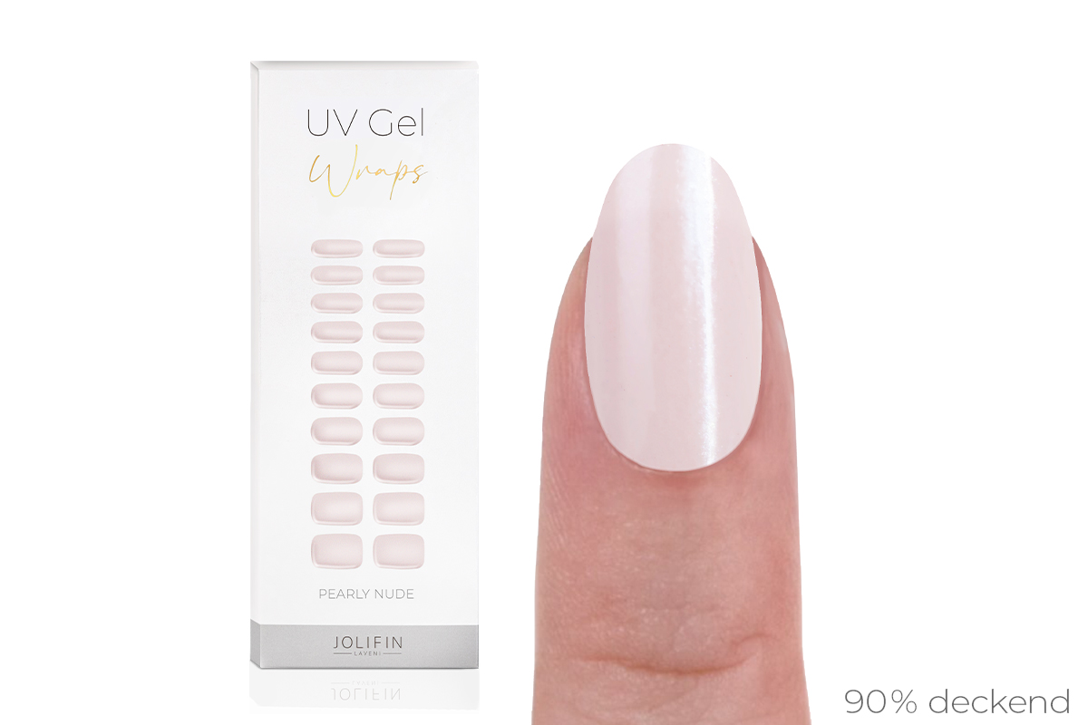 Jolifin LAVENI UV Gel Wraps - pearly nude