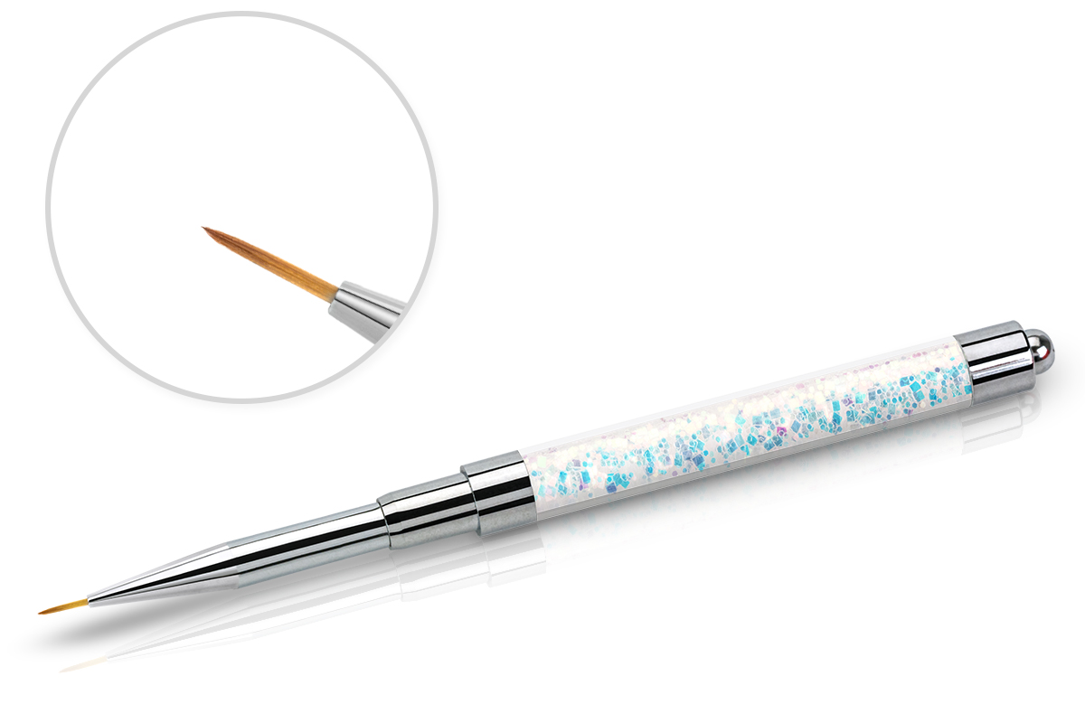 Jolifin White Glitter Fineliner Brush