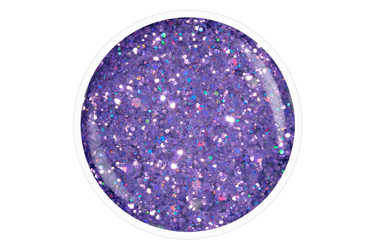 Jolifin LAVENI Shellac - lilac Glitter 10ml