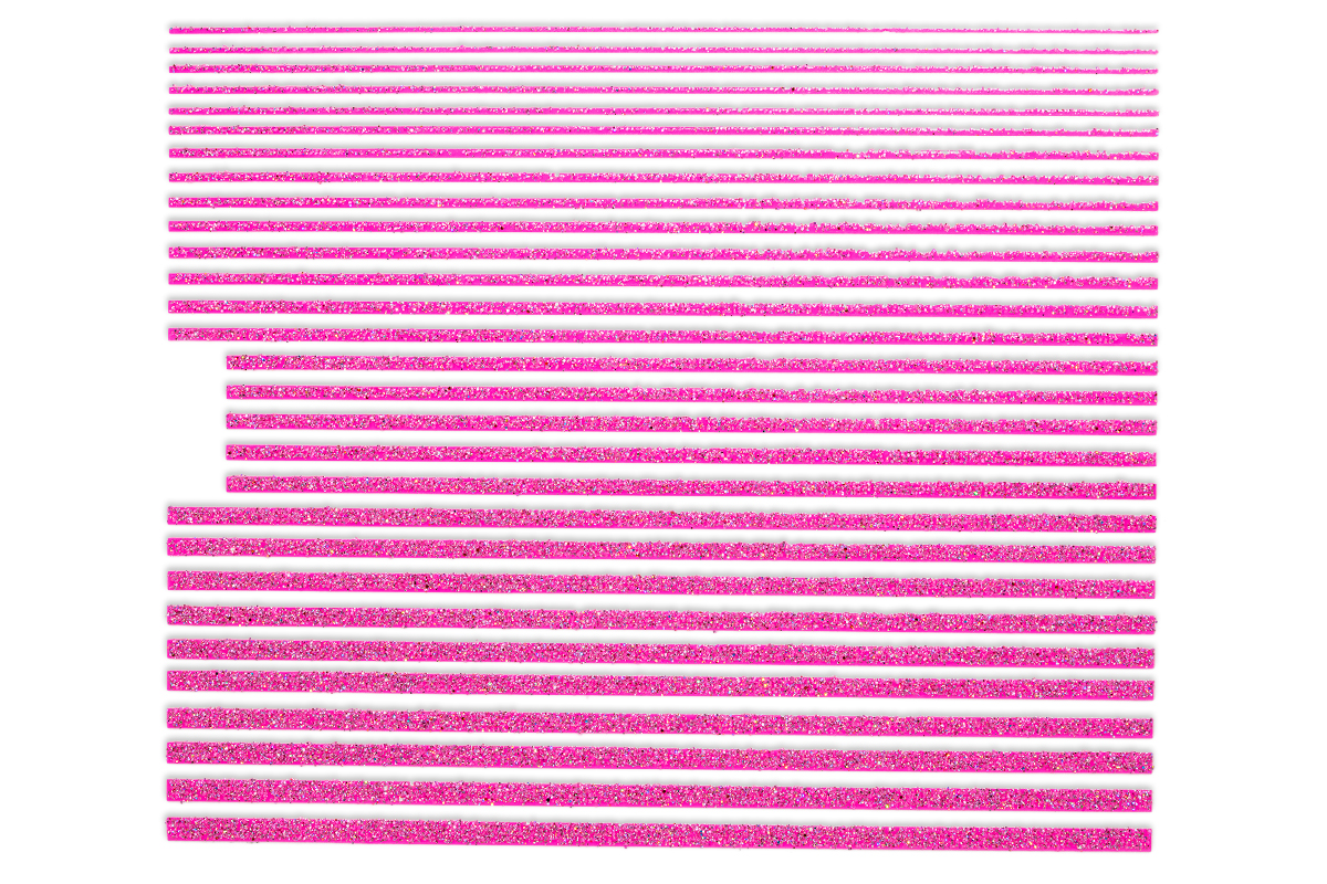 Jolifin LAVENI XL Sticker - Glitter Stripes pink