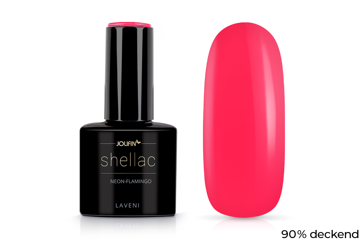 Jolifin LAVENI Shellac - neon-flamingo 10ml