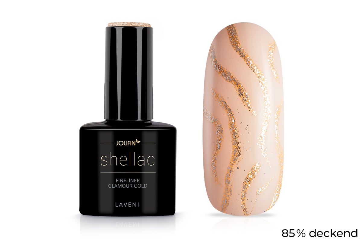 Jolifin LAVENI Shellac Fineliner - glamour gold 10ml