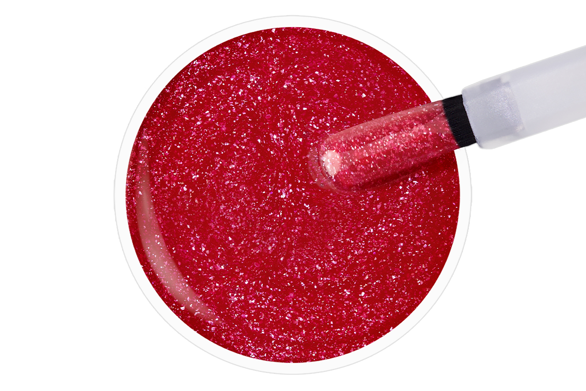 Jolifin LAVENI Shellac - Thermo red-white sparkle 10ml