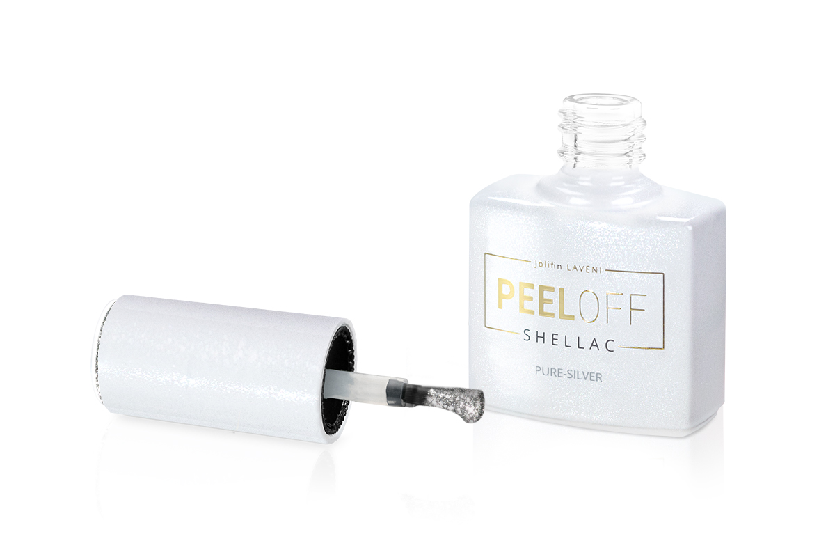 Jolifin LAVENI Shellac PeelOff - pure-silver 10ml