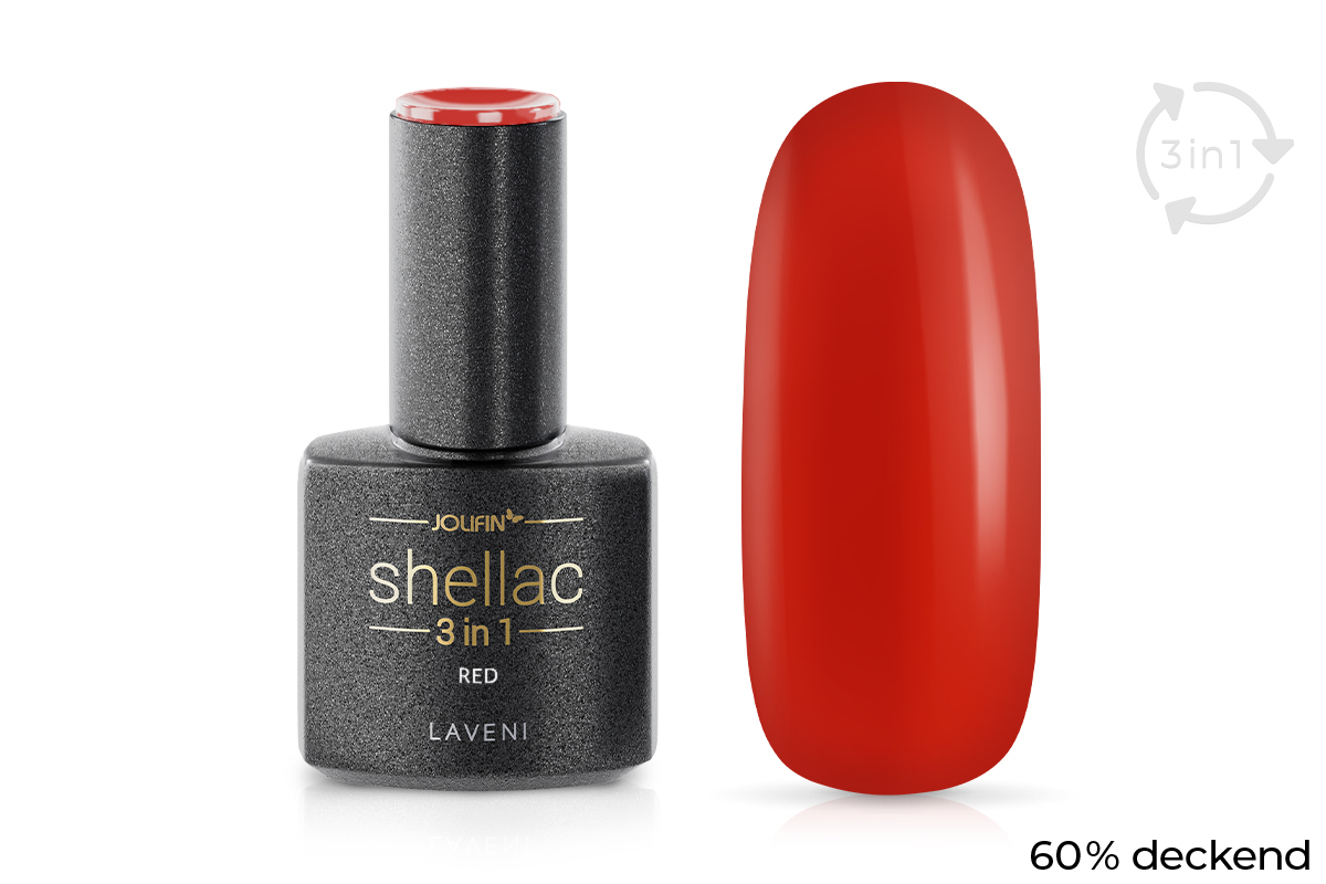 Jolifin LAVENI 3in1 Shellac - red 10ml