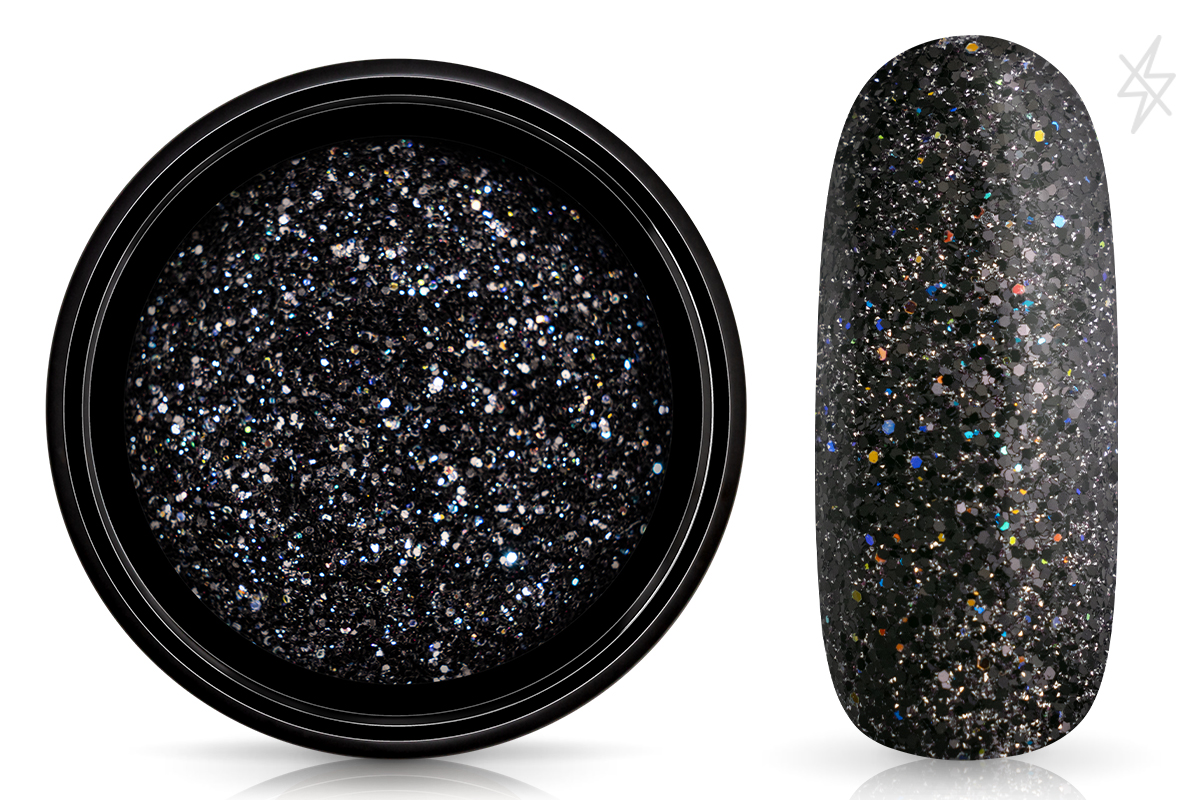 Jolifin LAVENI FlashOn glitter powder - black galaxy