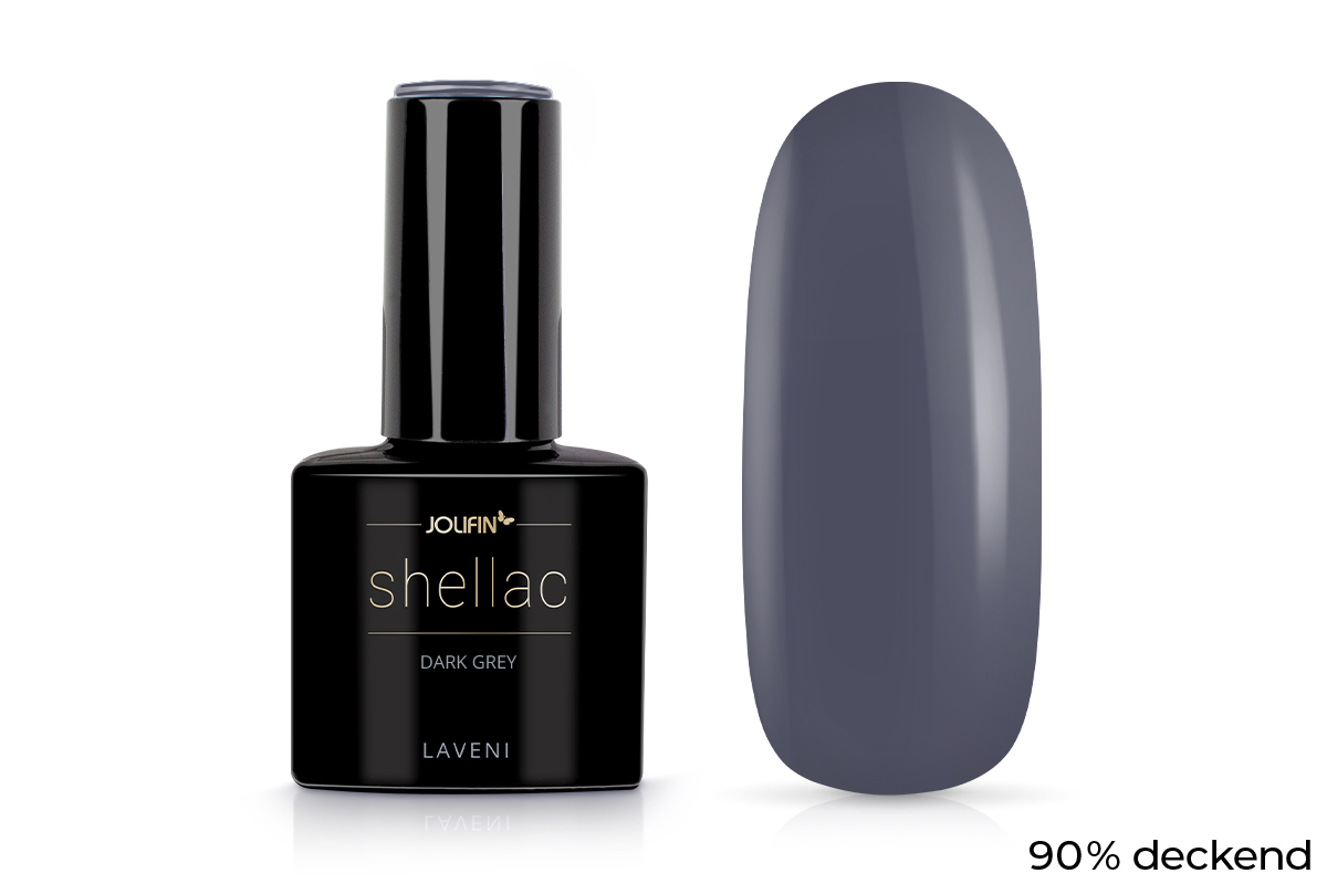 Jolifin LAVENI Shellac - dark grey 10ml