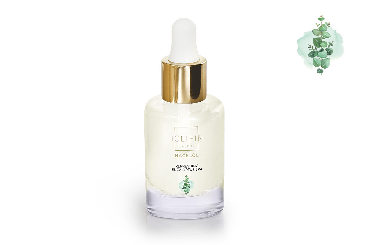 Jolifin LAVENI Nail Oil - refreshing eucalyptus spa 10ml