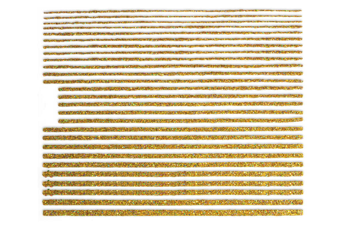 Jolifn LAVENI XL Sticker - Glitter Stripes gold hologram