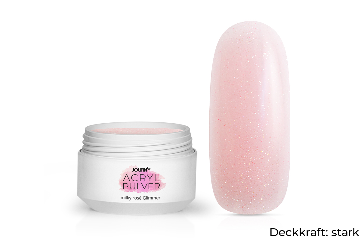 Jolifin Acryl Pulver - milky rosé Glimmer 10g