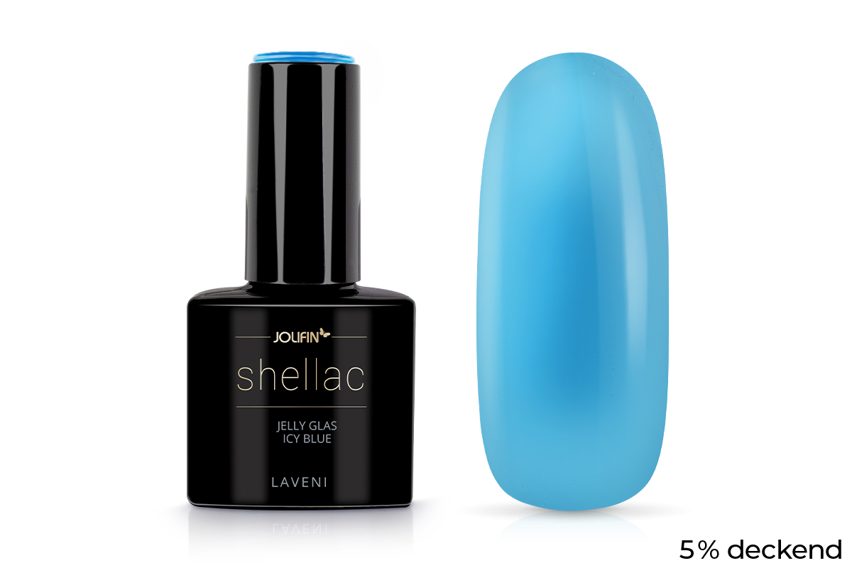 Jolifin LAVENI Shellac - Jelly Glass icy blue 10ml