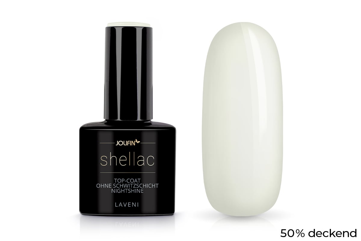 Jolifin LAVENI Shellac - Top-Coat ohne Schwitzschicht nightshine 10ml