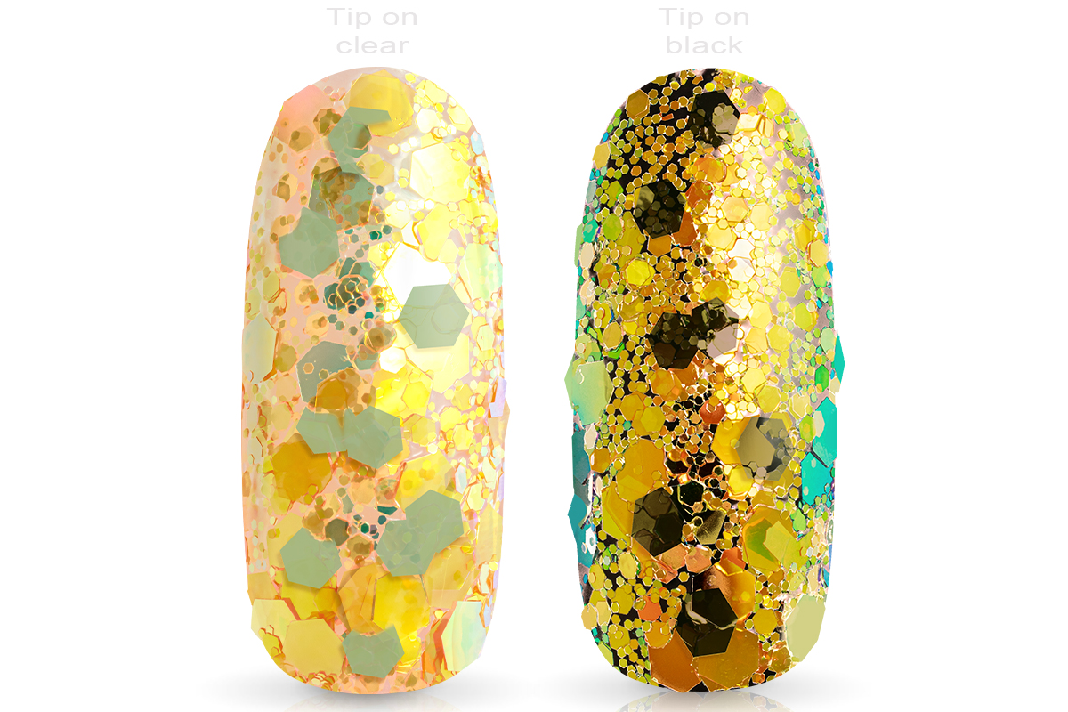 Jolfin Hexagon Glittermix - mermaid mango