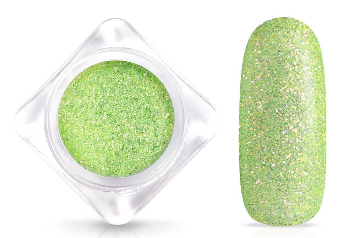 Jolifin Nightshine Glitterpuder - lime green