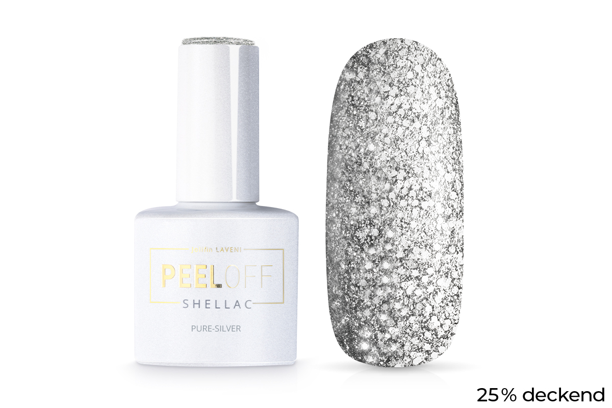 Jolifin LAVENI Shellac PeelOff - pure-silver 10ml