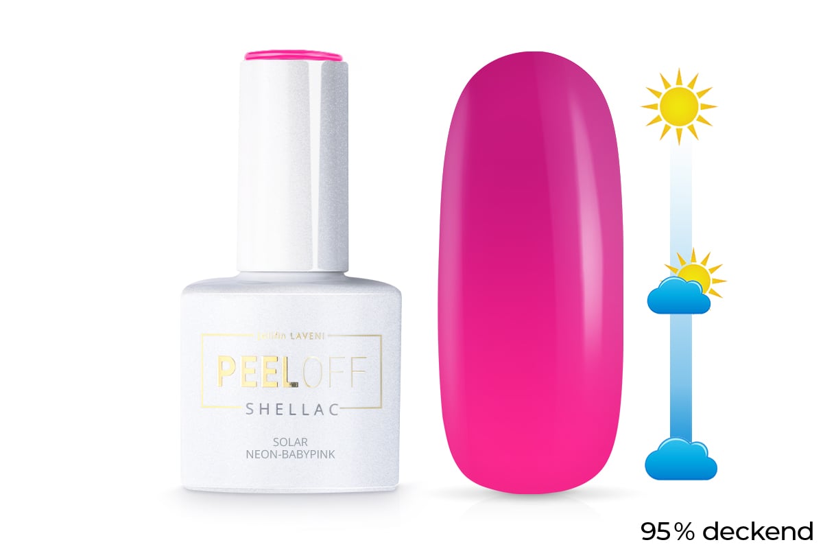 Jolifin LAVENI Shellac PeelOff - Solar neon-babypink 10ml