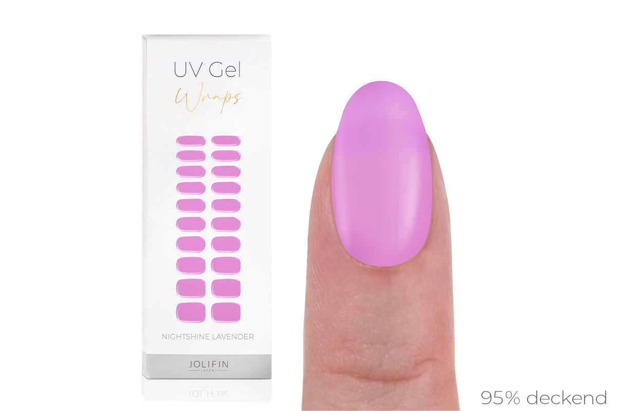 Jolifin LAVENI UV Gel Wraps - nightshine lavender