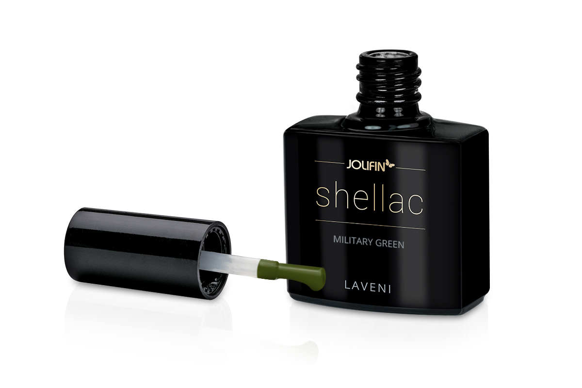 Jolifin LAVENI Shellac - military green 10ml