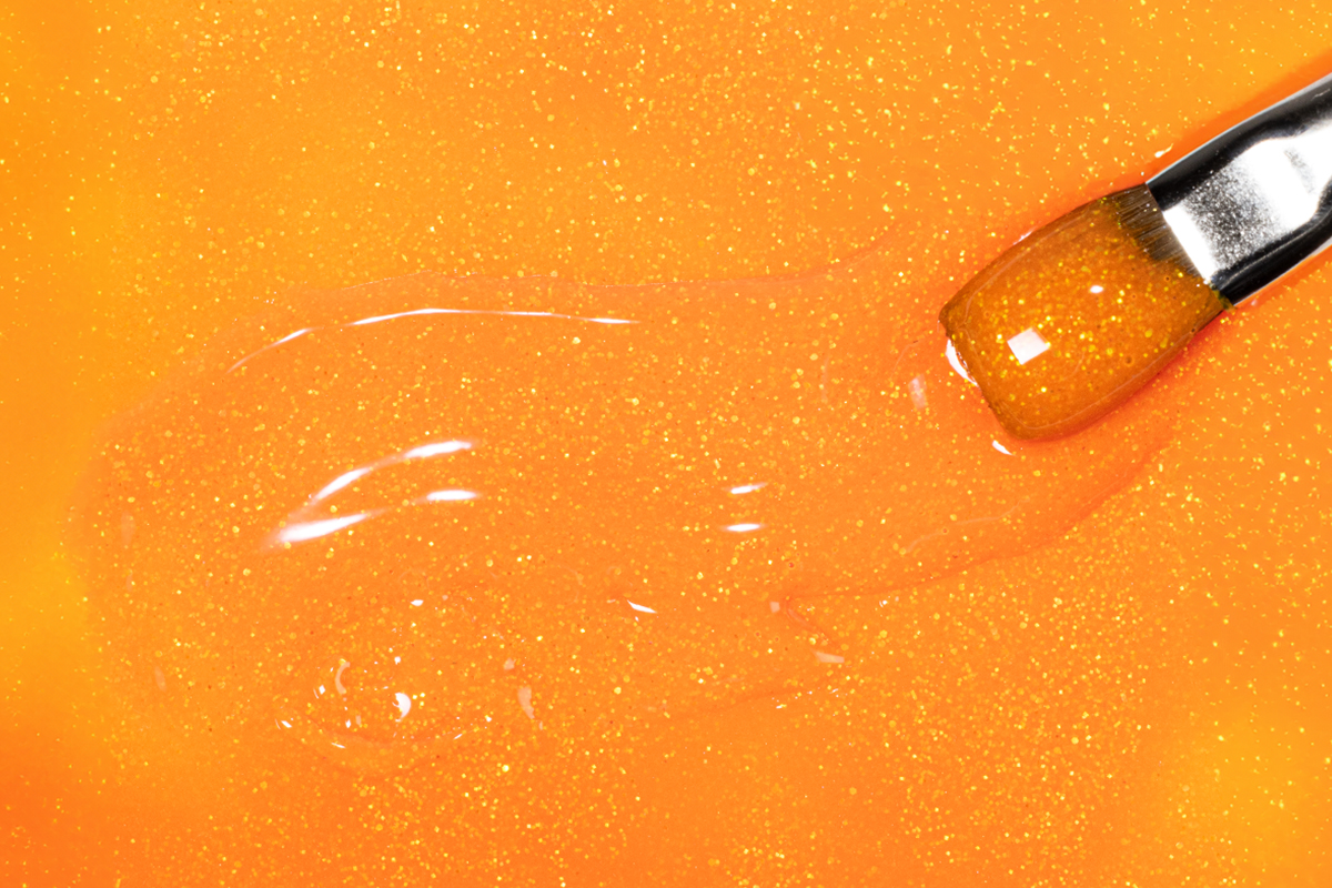 Jolifin colour gel neon orange glitter 5ml