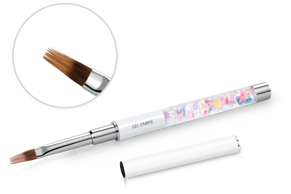 Jolifin Premium Brush Butterfly white - Ombre 