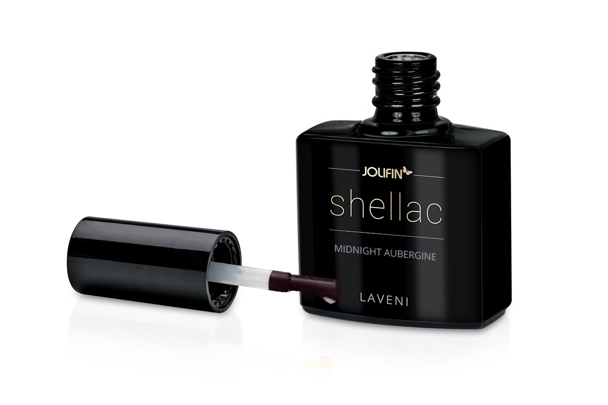 Jolifin LAVENI Shellac - midnight aubergine 10ml