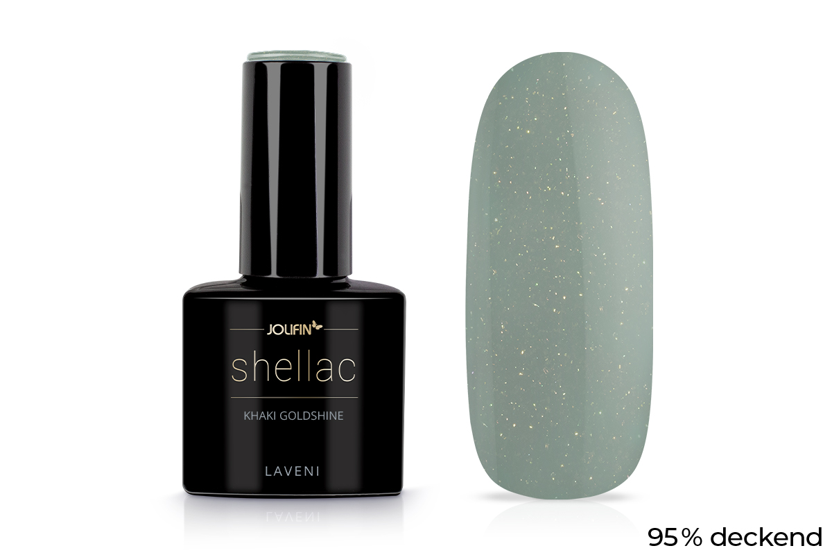 Jolifin LAVENI Shellac - khaki goldshine 10ml