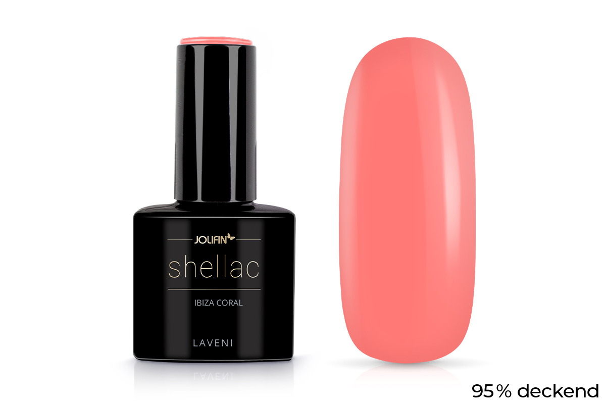 Jolifin LAVENI Shellac - ibiza coral 10ml