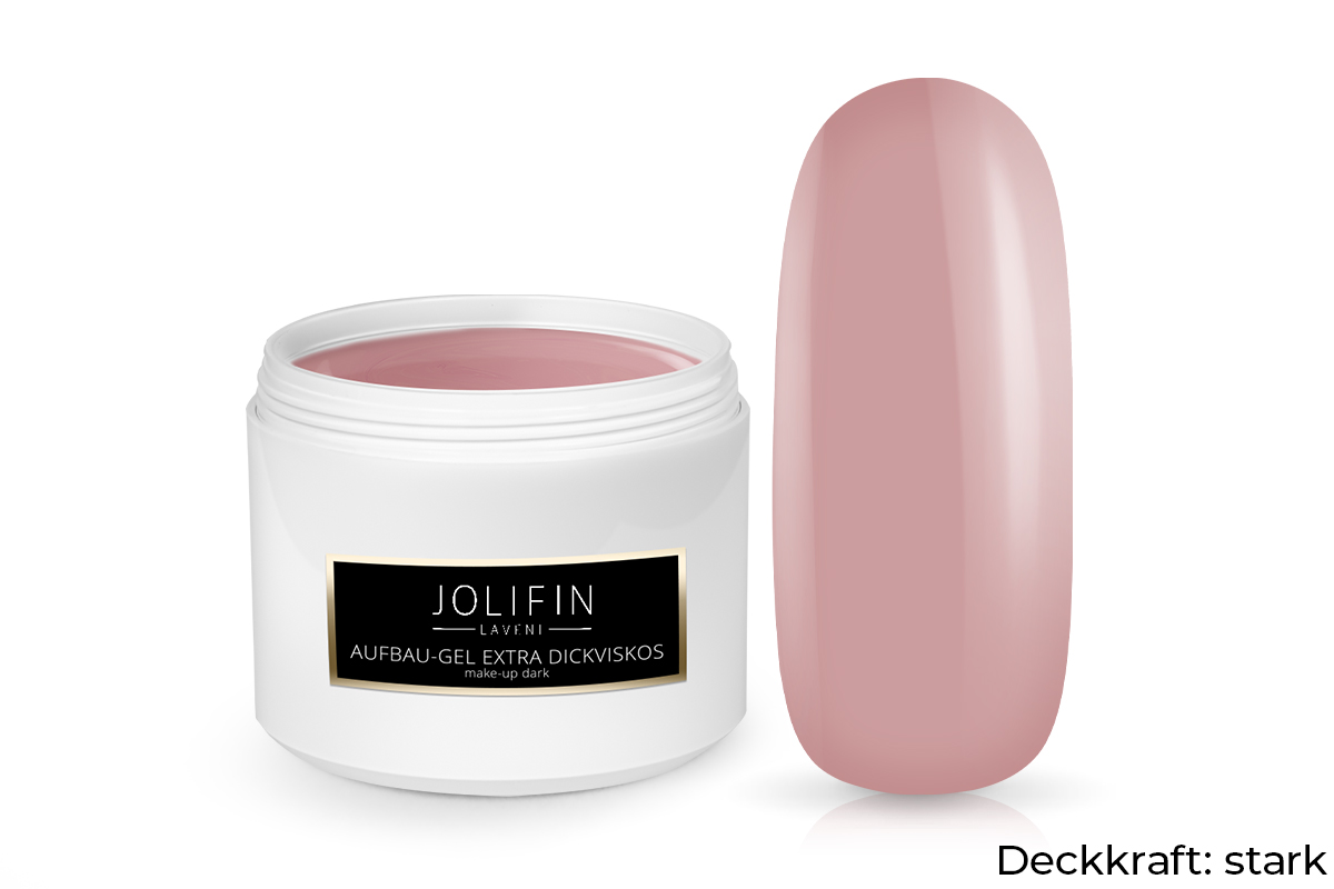 Jolifin LAVENI Refill - Build-up gel extra thick viscous make-up dark 250ml