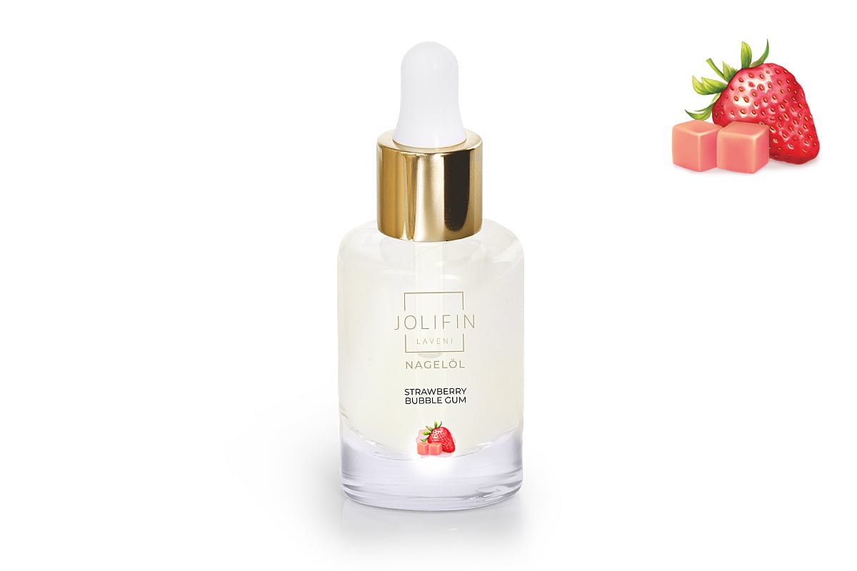 Jolifin LAVENI Nail Oil - strawberry bubble gum 10ml