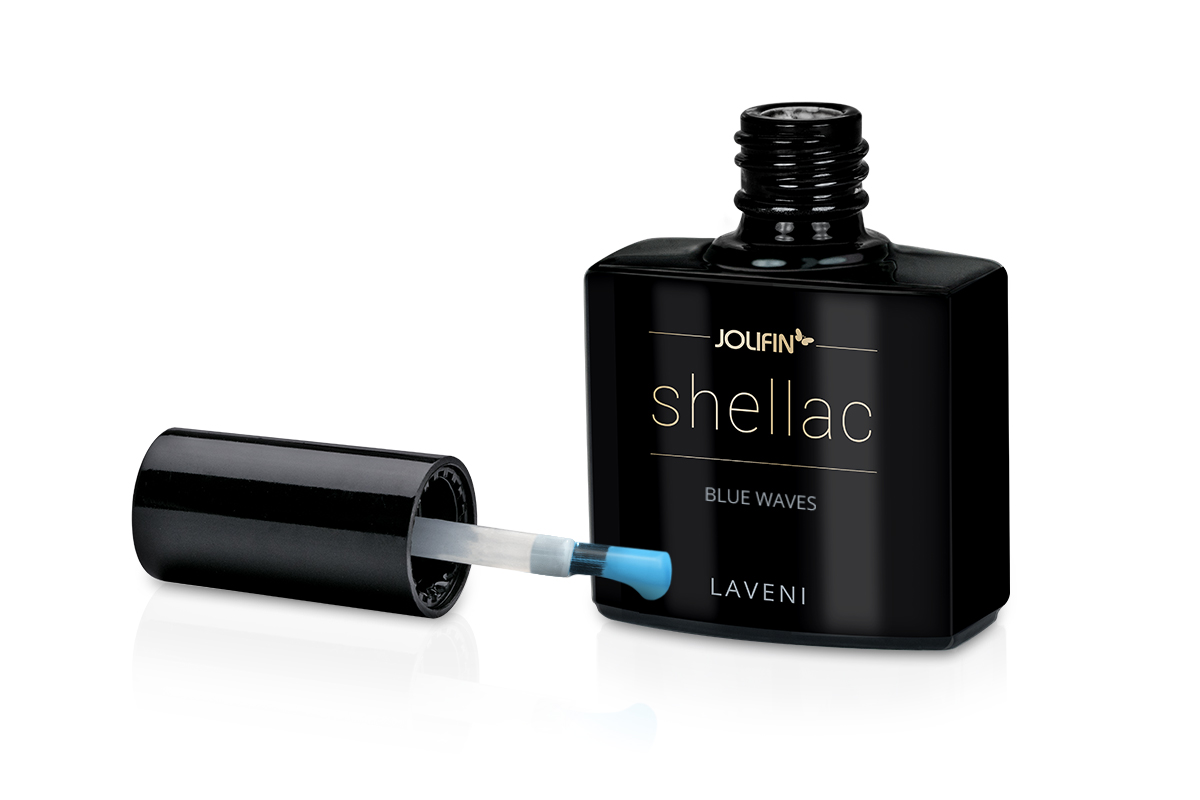 Jolifin LAVENI Shellac - blue waves 10ml