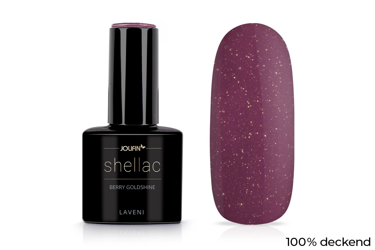 Jolifin LAVENI Shellac - berry goldshine 10ml