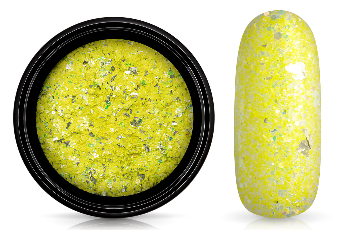 Jolifin LAVENI Foil Flakes Glitter - gold & daffodil