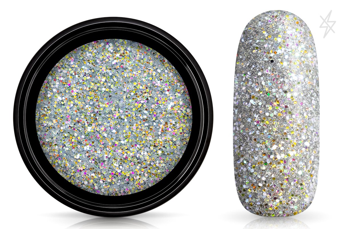 Jolifin LAVENI FlashOn glitter powder - silver space