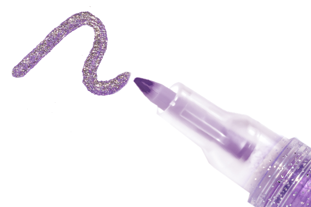 Jolifin LAVENI 3D Nailart-Pen - purple Glitter