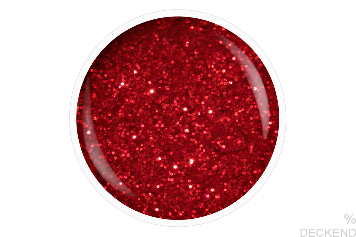 Jolifin LAVENI Shellac - red Glitter 10ml