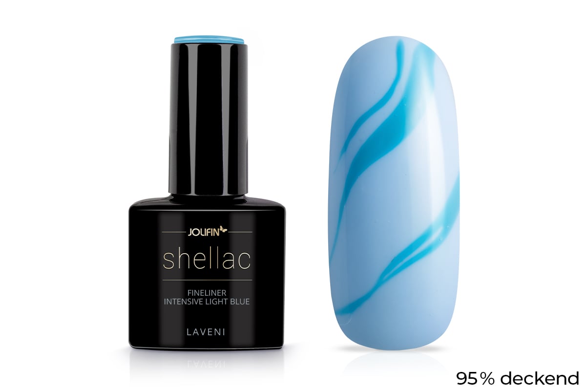 Jolifin LAVENI Shellac Fineliner - intensive light blue 10ml