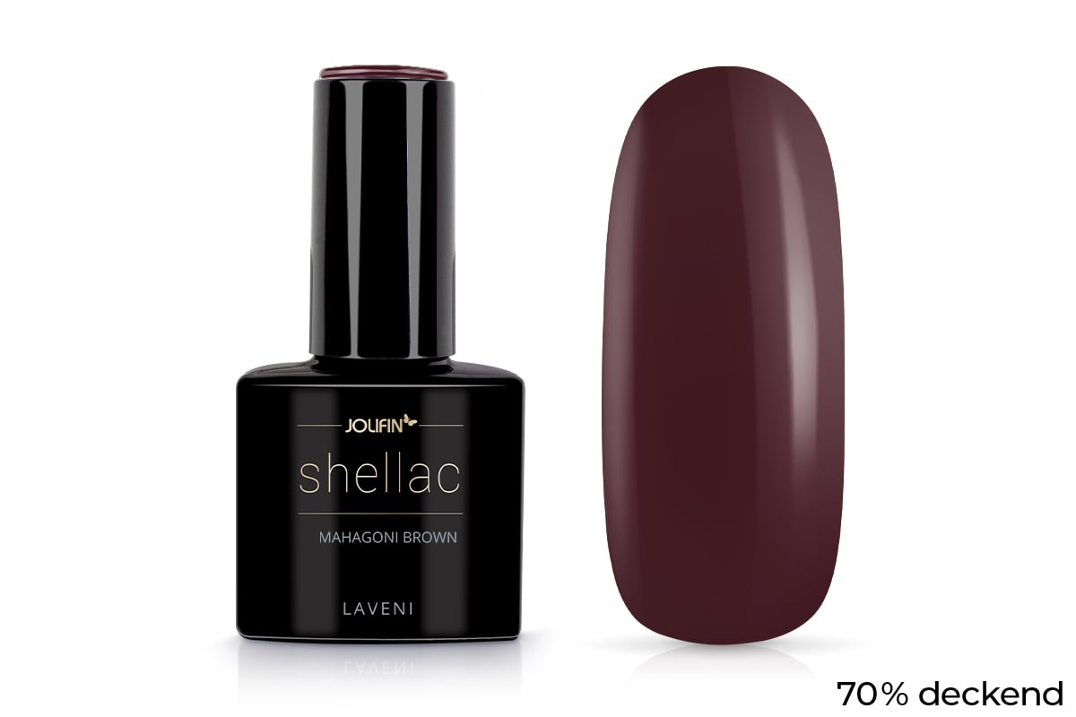 Jolifin LAVENI Shellac - mahagoni brown 10ml