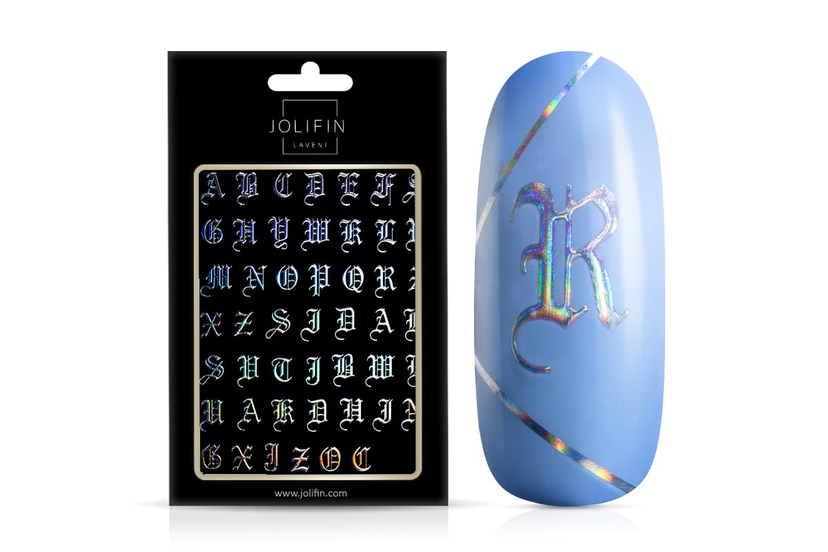 Jolifin LAVENI XL Sticker - ABC silver hologram 1