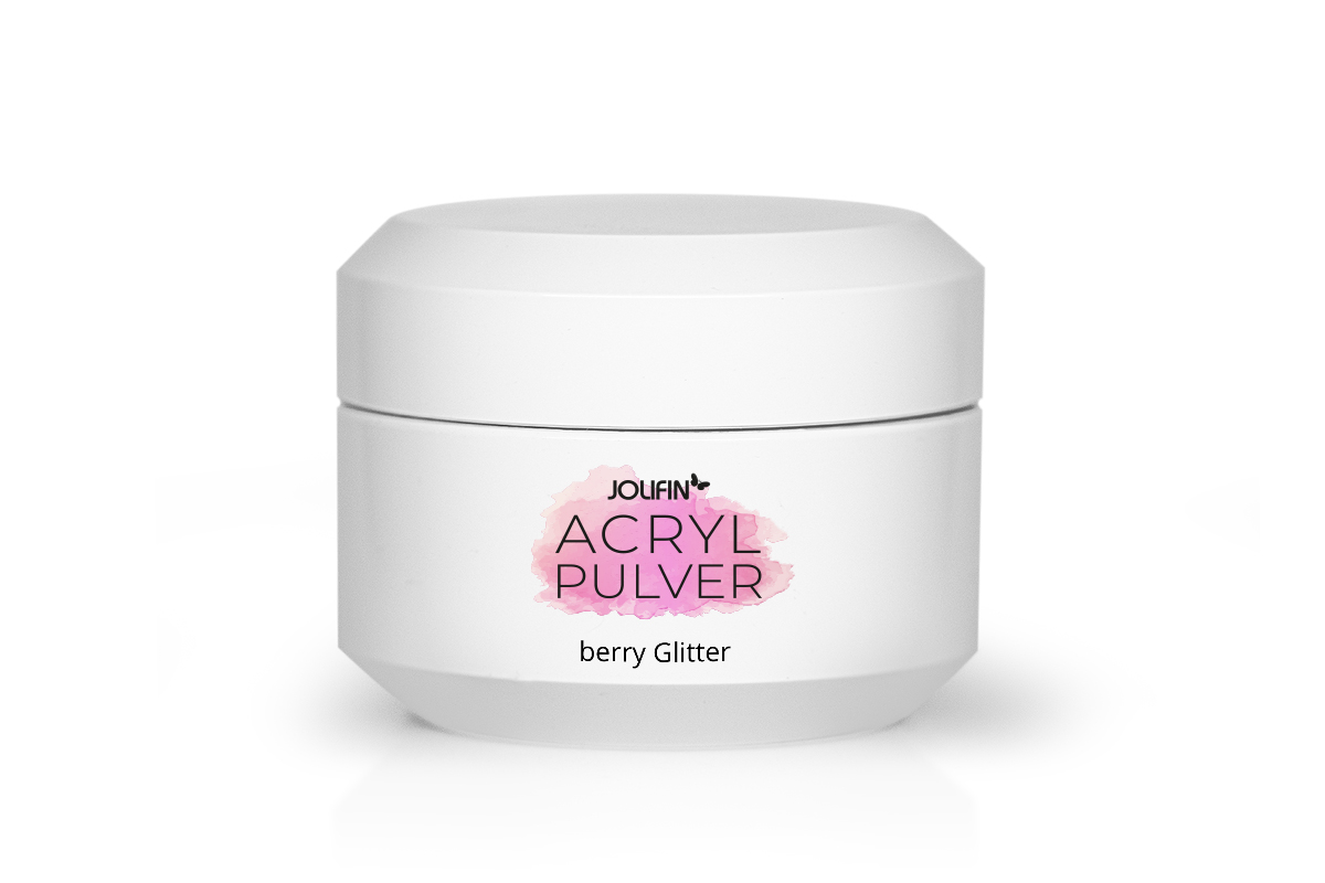 Jolifin Acryl Farbpulver - berry Glitter 5g