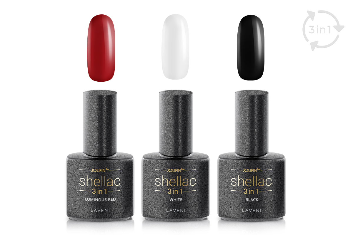 Jolifin LAVENI 3in1 Shellac Starter-Set - S - Basic