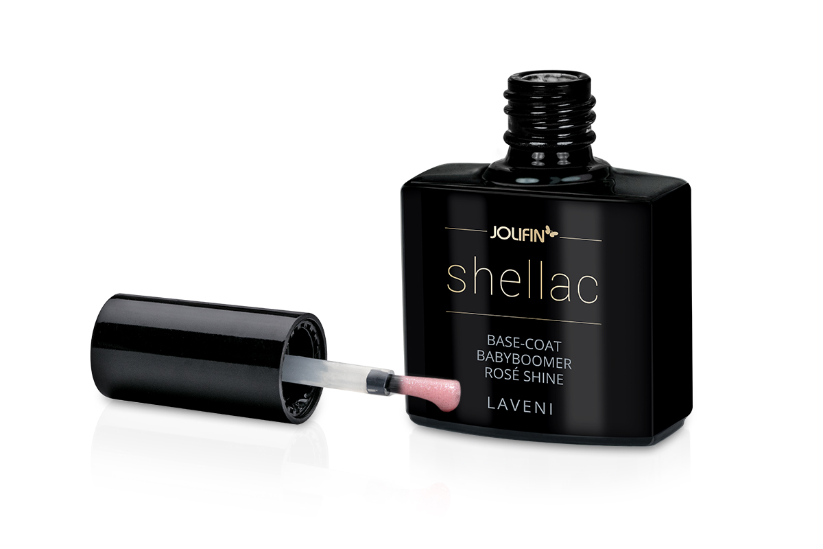 Jolifin LAVENI Shellac - Base-Coat Babyboomer rosé shine 10ml