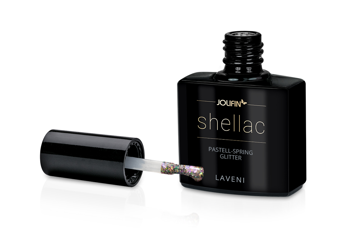 Jolifin LAVENI Shellac - pastell-spring Glitter 10ml