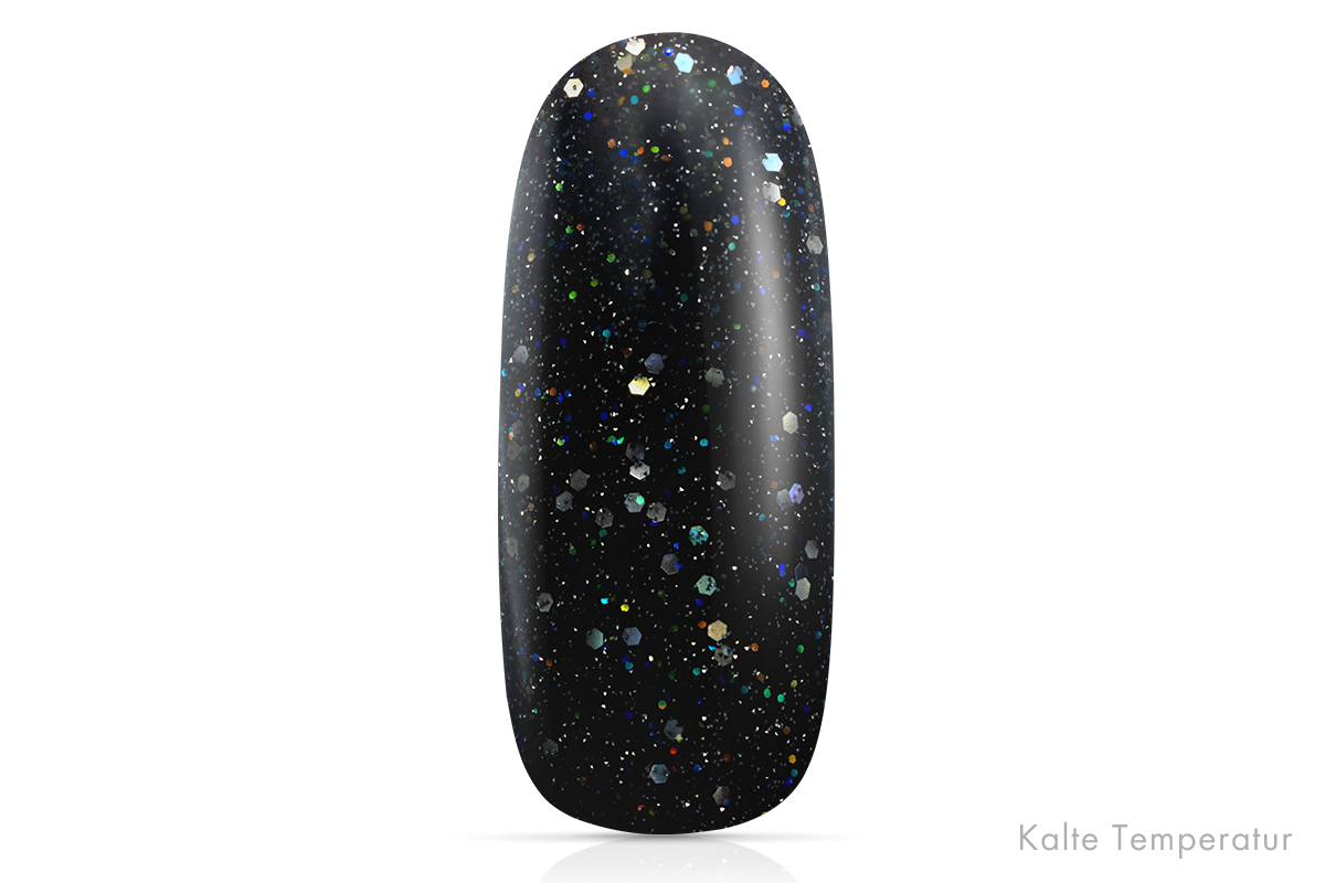 Jolfin LAVENI Shellac - Thermo black-grey Glitter 10ml