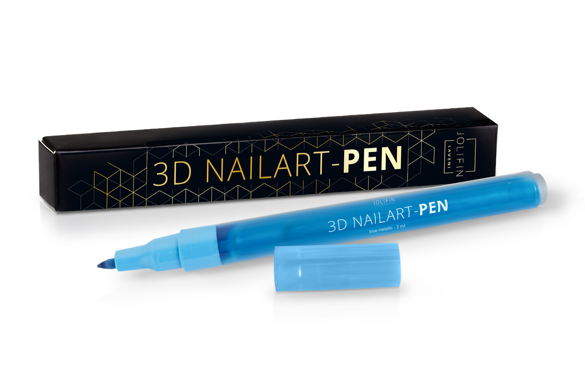 Jolifin LAVENI 3D Nail Art Pen - blue metallic